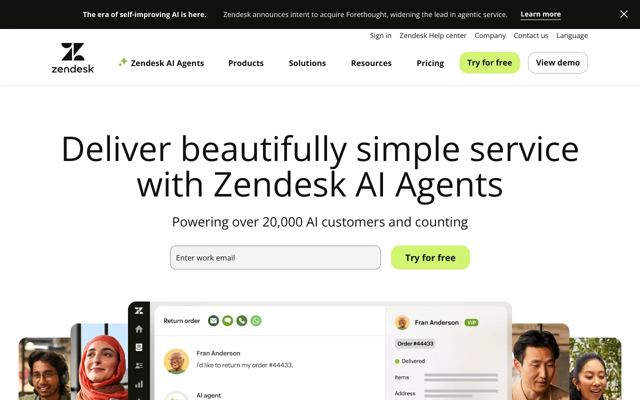 Aperçu Zendesk